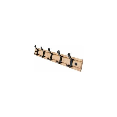 Patère Murale de 5 crochets mobile, Patères Porte Manteaux Crochet Mural pour Serviettes Chapeau Suspendre Manteaux écharpes, Sacs à Main et Autres - RWPorte manteau (1/5)