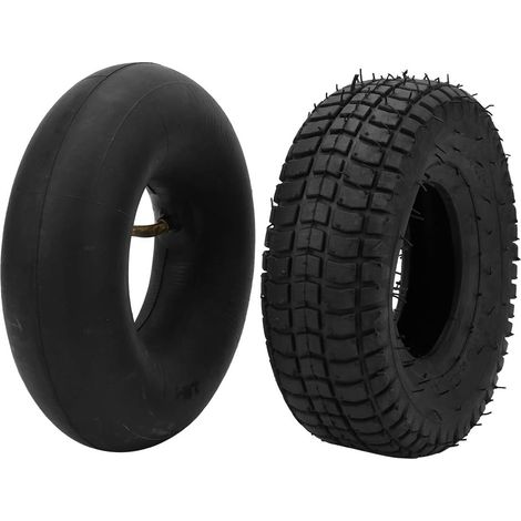 9X3.50-4 Accessoires combinés de Pneu intérieur en Caoutchouc Noir pour Scooter électrique (1/5)