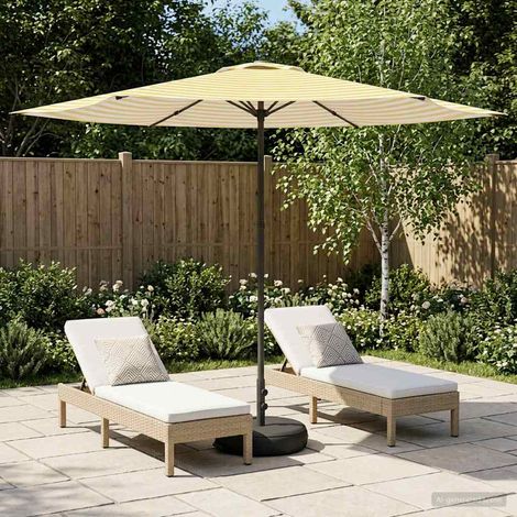 Paraguas de Jardín con Base 300 x 300 cm Poliéster Rectangular