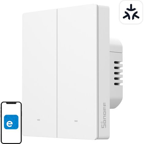 SONOFF M5-2C-80W Matter Smart WiFi Wandschalter (2-Kanal, für Rahmen)