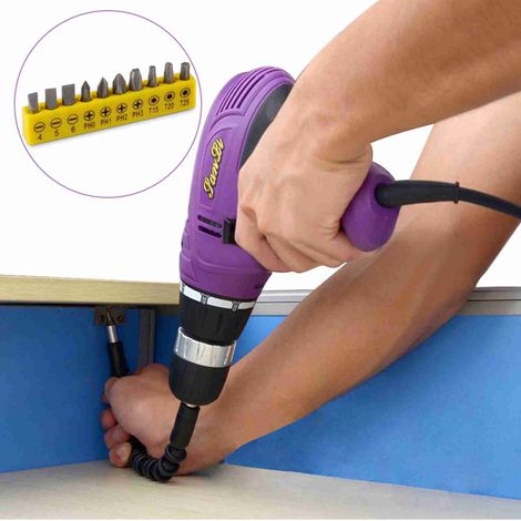 Lot de 10 embouts courts pour tournevis, têtes plates et cruciformes, pour travaux de construction et rénovation maison (1/5)