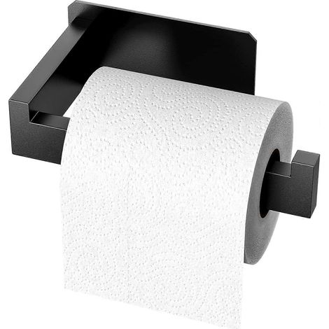 Porte-papier toilette, porte-papier toilette auto-adhésif de 14 cm, porte-papier toilette en acier inoxydable, porte-rouleau mural, porte-papier toilette pour salle de bain (1/5)