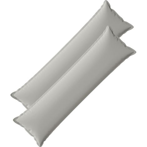 vidaXL Funda de almohada 2 uds. HOUTEN Gris 40 x 145 cm Poliéster (1/2)