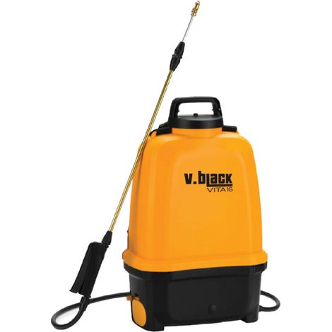 POMPA IRRORATRICE A BATTERIA 'V.BLACK VITA' Lt 12 - lancia alluminio  - VOLPI