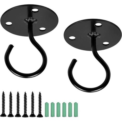 Deckenhaken zum Aufhängen von Pflanzen, Körben und Windspielen, inklusive Befestigungsmaterial mit Schrauben, Wandhaken aus Eisen für Schlafzimmer, Wohnzimmer und Balkon (1/5)