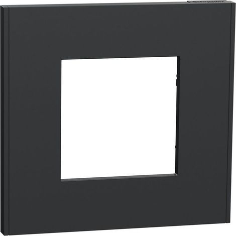 Schneider Electric – Plaque de finition anthracite 1 poste – Compatible Unica 45x45 – Installation esthétique et fonctionnelle – Pour espaces intérieurs (1/3)