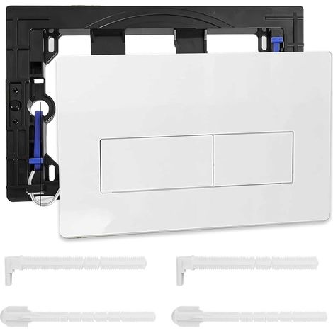 Toilet Control Plate Compatible with Geberit Sigma Models 01, 20, 30, 50, UP300, UP320, Control Plate with Flush Lever Set and Mounting Frame, for Wall Flush Panels (1/5)