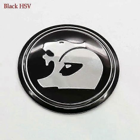 Quatre enjoliveurs de roue de 56 mm avec logo HSV, enjoliveurs de jante, autocollants, autocollants décoratifs personnalisés, accessoires (noir). (1/2)