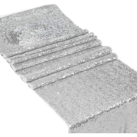 RUNNER DA TAVOLO CON PAILLETTES ARGENTO per una tavola delicata 30x275 cm