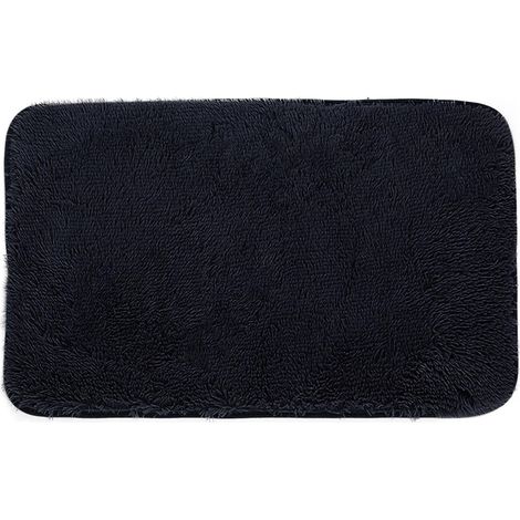 Ensemble de tapis de bain en chenille douce à séchage rapide avec envers en caoutchouc, absorbant et lavable – 61 x 41 cm, compatible avec les salles de bain standard (1/5)