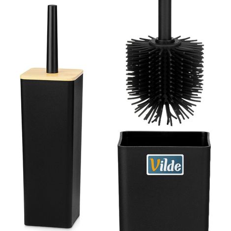 Vilde Brosse 37,5 cm silicone bambou bois noir (1/5)