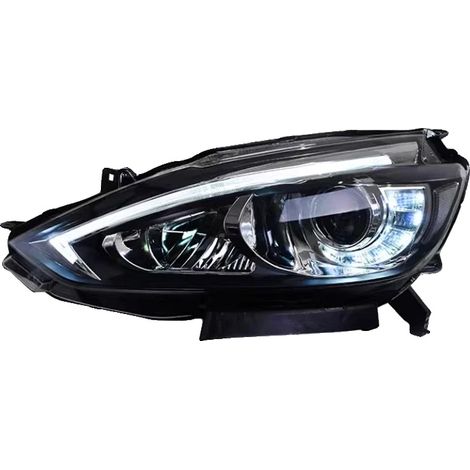 Gruppo ottico anteriore, compatibilità migliorata con Nissan Sylphy 2016-2019, struttura resistente, proiettore angel eye negli abbaglianti, faro a LED (1/2)