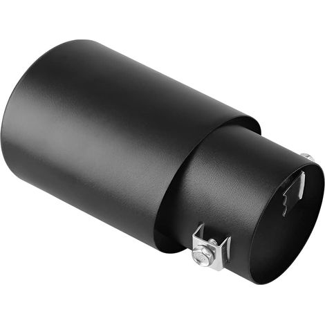 Enjoliveur D'échappement, Embout Tuyau De Sortie Pot D'échappement, Voiture Acier Inoxydable Embout Echappement Silencieux Sortie D'échappement, Pour Modification Véhicule (Recto-Noir) (1/5)