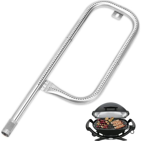 Tube de Brûleur en Acier Inoxydable pour Barbecue Weber Q100, Q120, Q1000, Q1200, Tête de Fournaise en Acier Inoxydable 60040, Brûleur de Tube Accessoires pour 386001, 386002, 516001 etc