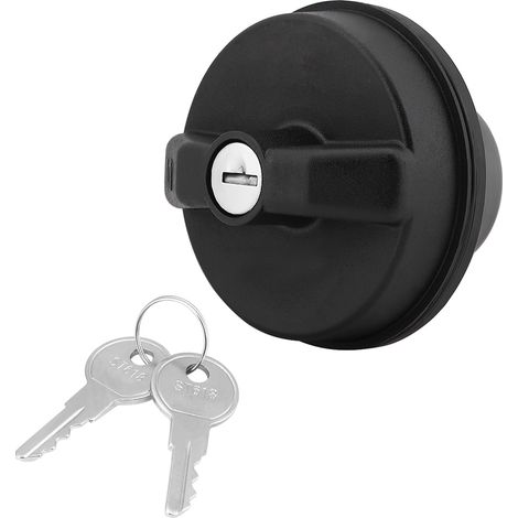 Couvercle de réservoir d'essence de voiture, bouchon de remplissage de carburant pratique en métal 10504 noir solide pour la mise à niveau (1/5)