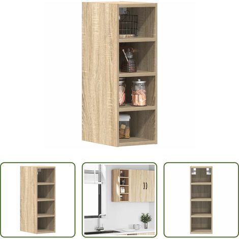 vidaXL Armoire chêne sonoma - Armoire suspendue "Riga" chêne sonoma 20x29,5x60 cm (1/5)