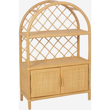Libreria per bambini esotica in rattan naturale