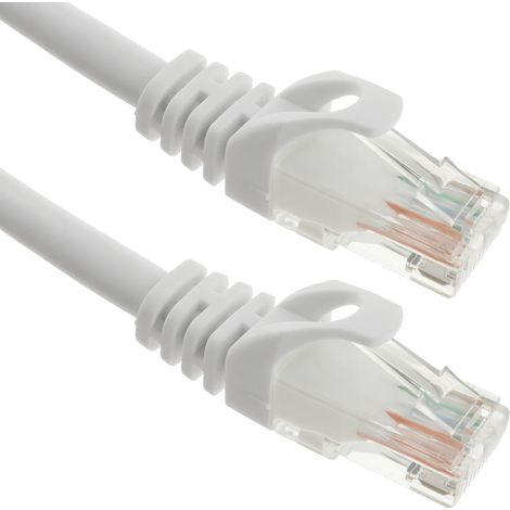 BeMatik - Câble réseau Ethernet UTP Cat.6a blanc de 5 m (1/5)