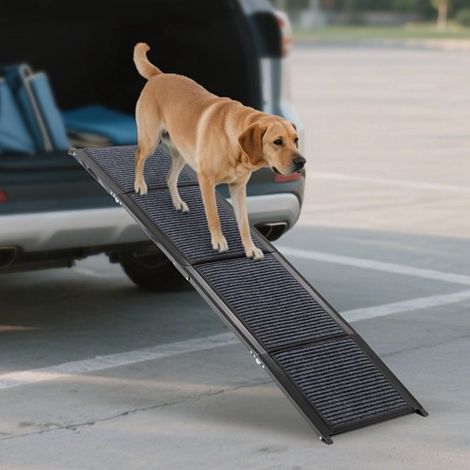 PawHaven Foldable Dog Ramp Non-Slip Pet Steps Ramp for Car Sofa Large Small Dogs 170X44CM (1/5)