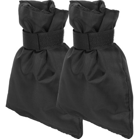 Lot de 2 protections noires d'hiver pour robinet extérieur, antigel, couvercle de vanne, accessoire 15 x 21 cm (1/5)