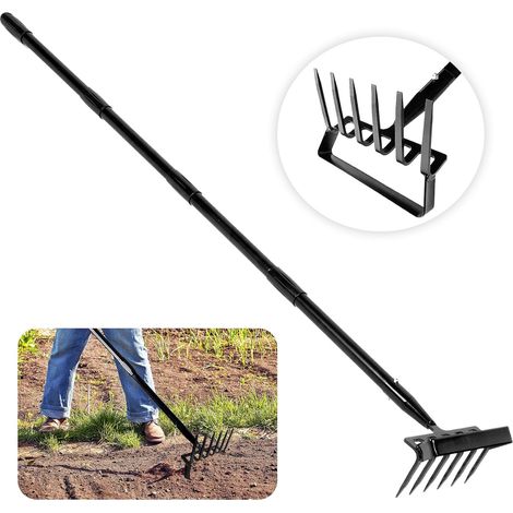 Gardening Tools, 167cm Stirrup Hoe Garden Hoe 6 Teeth Hula Weed Rake Garden Rake Garden Accessories Hoes Portable Hula For Weeds Loosen Soil (1/5)