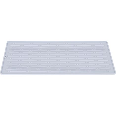 Rutschfeste Silikon-Abtropfmatte für Flaschen, grauer Abtropfkorb mit 3 Löchern, Küchenaccessoire (1/5)