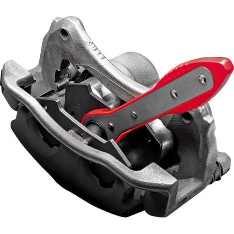 Attrezzo per pressare le pinze freno, chiave a cricchetto girevole a 360 gradi per pinze fisse flottanti, grande, bicolore