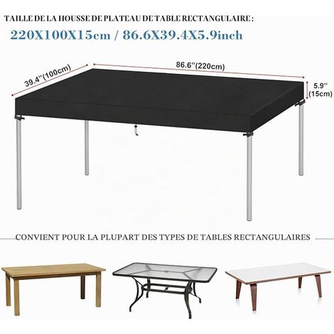 Outdoor Table Cover - Garden Table Cover 220 x 100 x 15 cm (1/4)