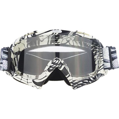 Lunettes De Motocross - Lentilles Pc Anti-uV Résistantes Aux Rayures - Monture Tpu Flexible Avec Mousse Élastique - Pour Homme Et Femme - 1 Pièce (1/5)