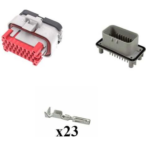 Kit Connettore Ampseal Maschio Femmina 23 Vie grigio da circuito stampato