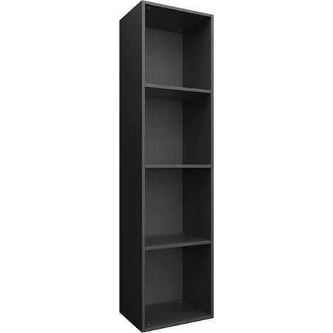 Maison Exclusive - Estantería libros/mueble TV contrachapada negr (1/5)