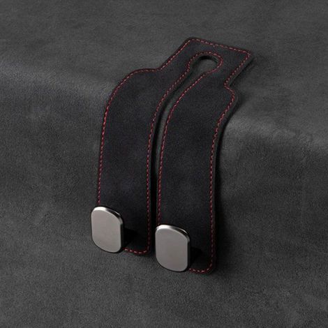 Crochet Appui-tête Siège Auto - Double Crochet Rangement Cuirs Synthétique Suedé - Universel pour Voiture SUV Camionnette - 1 Pièce (1/4)