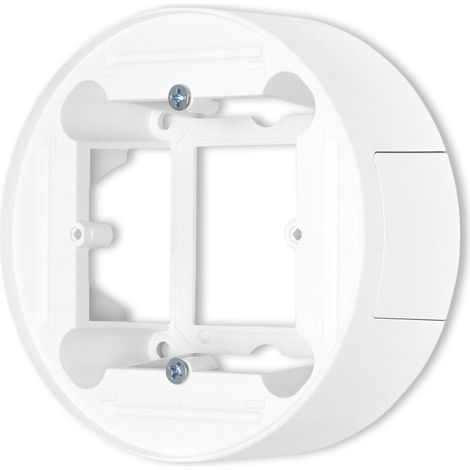 Icona singola rotonda per montaggio a superficie e mini PUO-1 di colore bianco (1/5)