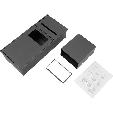 Poubelle, Acier Inoxydable, Design Gain de Place, Gris Clair (1/2)