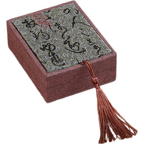 Boîte à pendentifs, coffret cadeau de mariage pour bracelets, colliers et pendentifs, élégant emballage en tissu, organisateur de rangement pour bracelets, étui doublé-green (1/5)