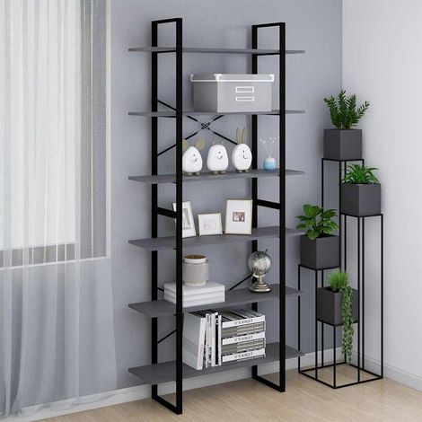 Armoire haute-Meuble de rangement Gris 100x30x210 cm Bois de pin solide 977092 (1/5)