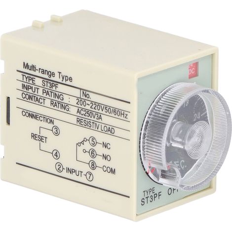 Relais temporisé 30 s ST3PF, temporisateur de coupure automatique, entrée 200-220 V, sortie 24 V. (1/5)
