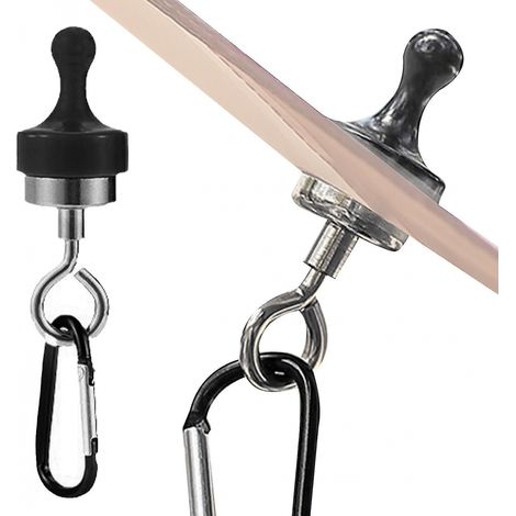 BEBUSINGOTO Leistungsstarke magnetische Garagen-Aufbewahrungshaken, magnetische Haken mit starker Tragkraft für Zuhause, Büro, Küche (1/5)