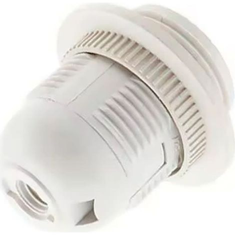 ORION91 Pack x 12 unidades Portalámparas Semirosca E27 Blanco Compatible con Varillas Roscadas M10