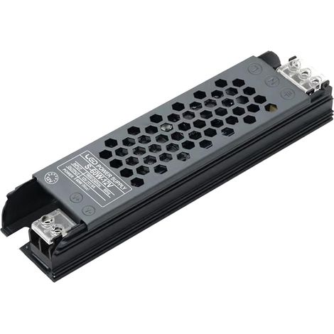 Black Diamond Alimentatore LED 12V 60W – Ultra sottile e silenzioso, design compatto in metallo robusto – Ideale per strisce LED, vetrine e progetti fai-da-te professionali (1/5)