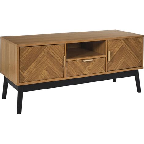 Meuble TV Design "Felix" 110cm Marron (1/5)