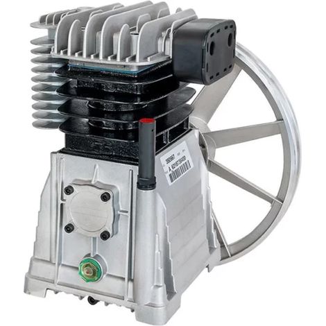 Abac – Tête de compression 4 CV mono 9 bar – Bi-cylindre en fonte – Volume 33 m³/h – Pression 9 bar – Entraxe 156 x 140 mm (1/3)