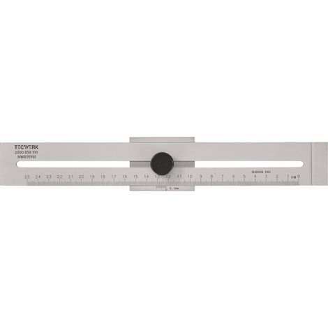 Niveau à tracer 200mm avec curseur plat INOX TECWERK (1/2)