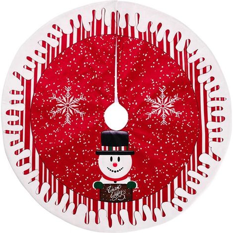 Tree Skirt - 80 X 80 Cm - Tissu - Pour Arbre De Noël Intérieur Et Extérieur - 1 Pièce (1/3)