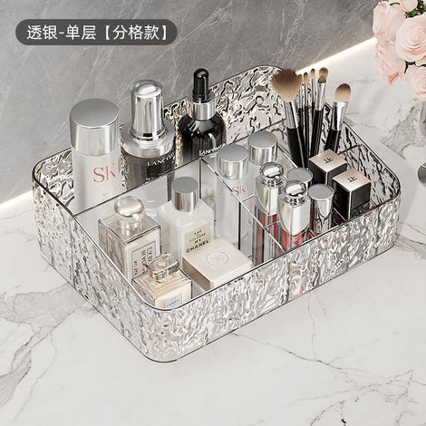 Coiffeuse organiseur cosmétiques boîte de rangement rouge à lèvres tiroir porte-masques compartiment maquillage bureau coiffeuse étagère maquillage (1/5)