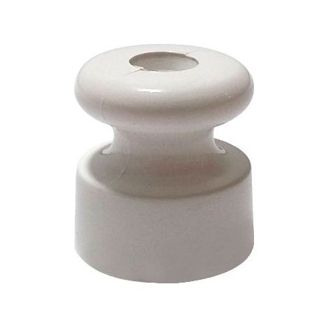 Aislador de porcelana para cable trenzado blanco EDM