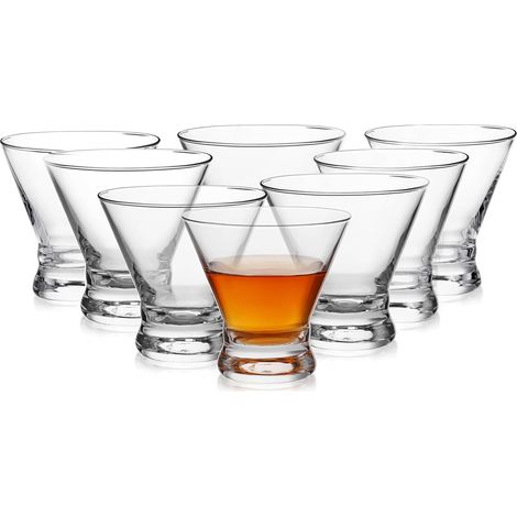 Verres à martini sans pied élégants 236 ml