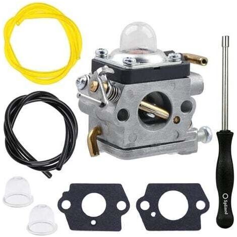 Kit carburateur pour taille-haie Husqvarna 122HD45, 122HD60, 522HD60S, 522HDR60S & Jonsered HT2223T, HT2218 – Remplace 523012401, 596658301 – Comprend outil de réglage, ligne de carburant, ampoule (1/5)