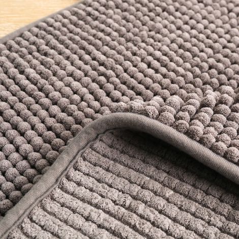 Tapis De Bain - Chenille Épais Et Doux - Lavable En Machine - Pour Salle De Bain Baignoire Cuisine Chambre À Coucher - Taille S Ou M (1/5)
