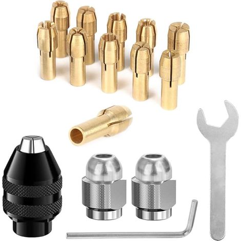 16pcs Mandrin à Pinces 4486 Mandrin à Changement Rapide + Remplacement 4485 (1/5)